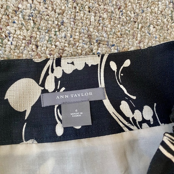 Ann Taylor size 6 skirt Sale Floral skirt Dress Work Office Black - Picture 2 of 5